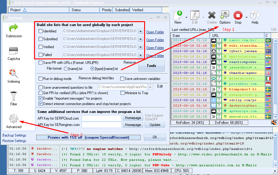 SER Verified Lists : How To Setup Auto-Sync Folders To GSA Search ...